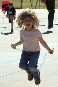 Learning to jump rope takes perseverance