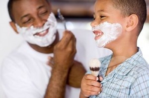 shaving dad