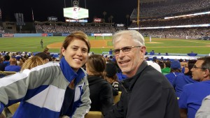 Jess & dad at ballgame